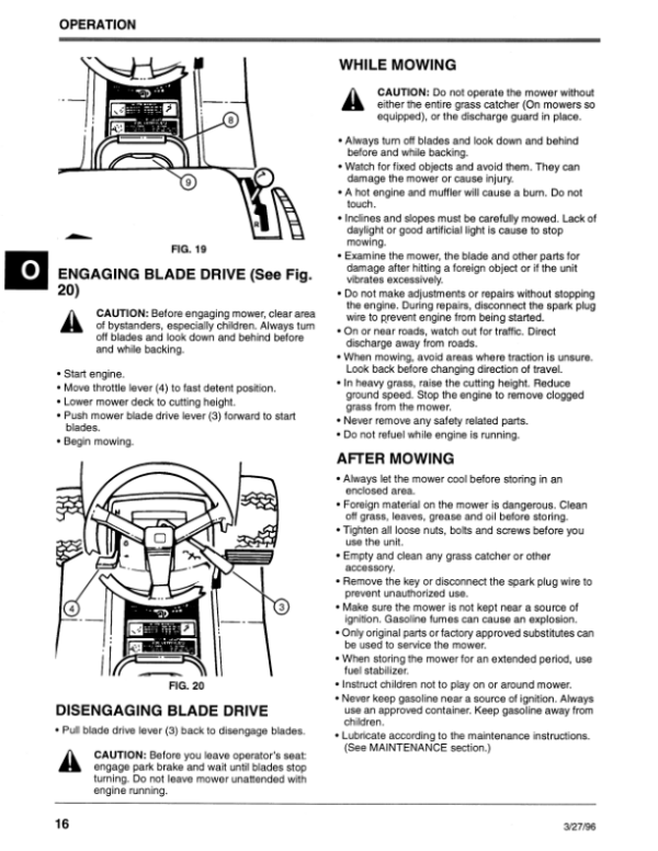 John Deere Sabre Lawn Tractor 38-Inch, 46-Inch Operator’s Manual (OMM127282) Workshop Guide