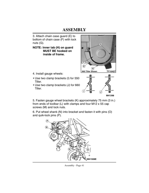 John Deere 550, 660 PTO Tillers (150001-) Operator’s Manual (OMM128097) Workshop Guide