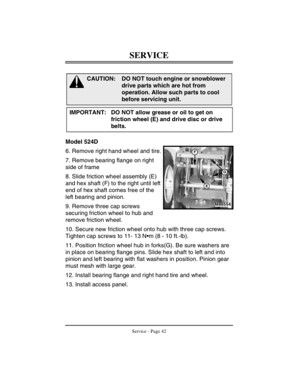 John Deere 524D, 826D Walk-Behind Snowblower (170001-) Operator’s Manual (OMM133541) Workshop Guide