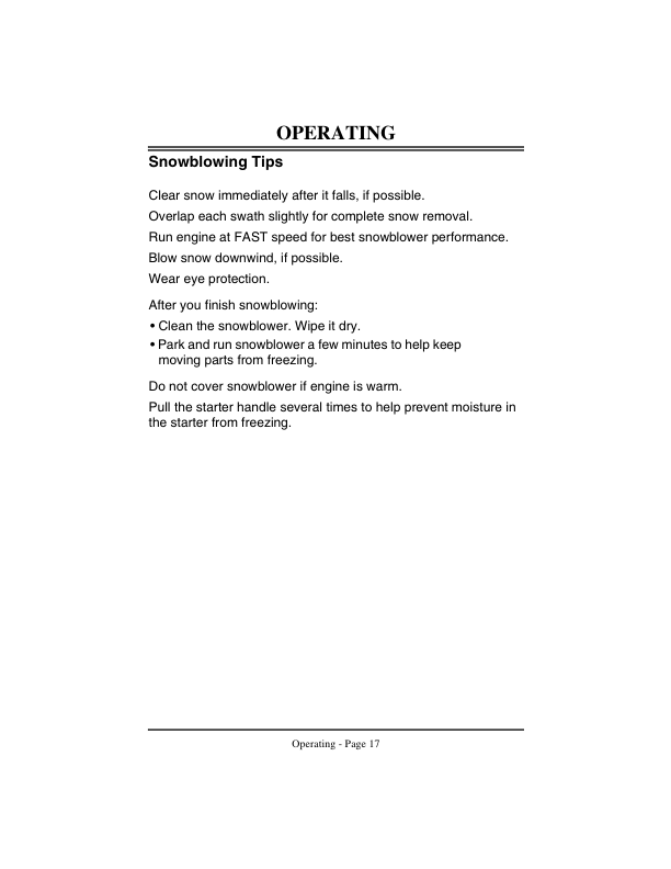 John Deere TRS22 Walk-Behind Snowblower (170001-) Operator’s Manual (OMM133612) Workshop Guide