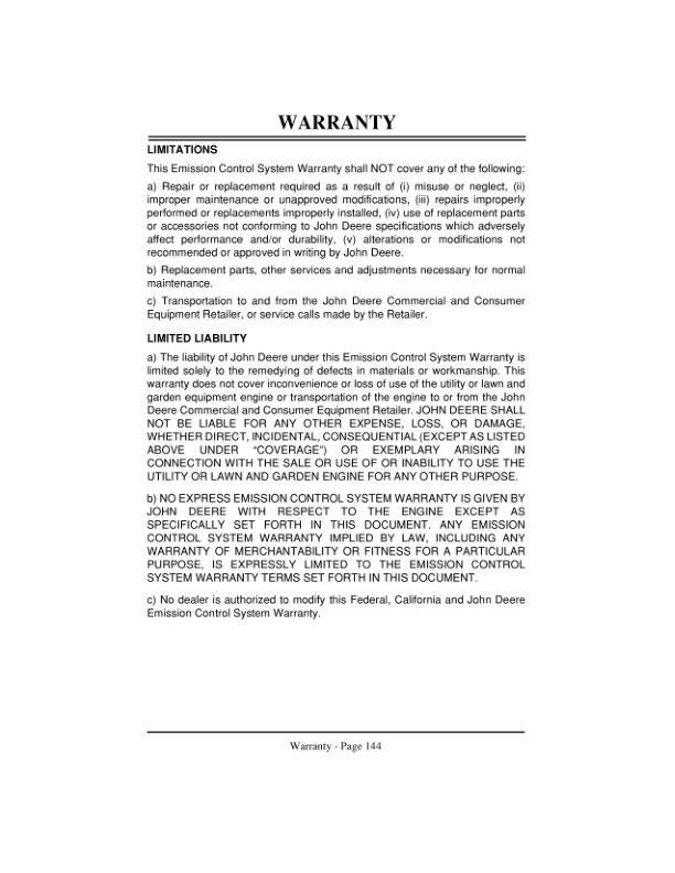 John Deere F710 & F725 Front Mowers (North American) Operator’s Manual (OMM134121) Workshop Guide