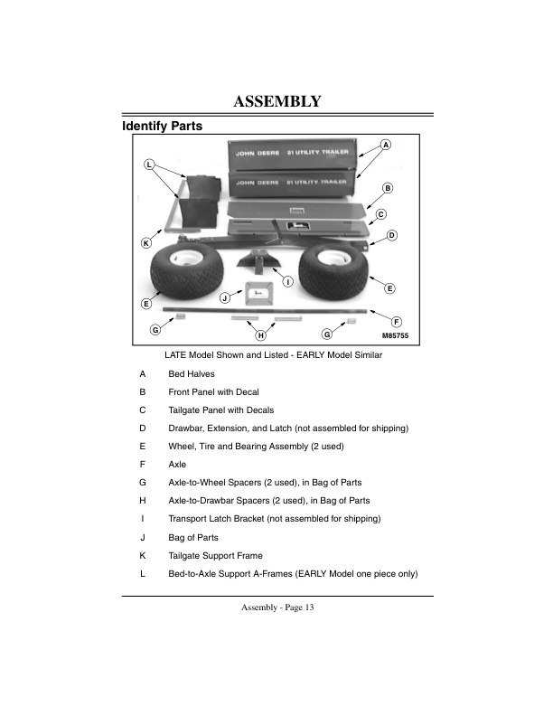 John Deere 21 Utility Trailer Operator’s Manual (OMM134653) Workshop Guide