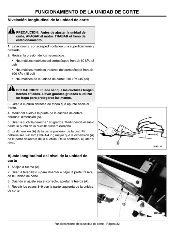 John Deere F725 Front Mowers (North American) Operator’s Manual (OMM134807) Workshop Guide