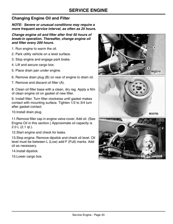 John Deere 6×4 Gator Utility Vehicle North America (008791-008806) Operator’s Manual (OMM136975) Workshop Guide