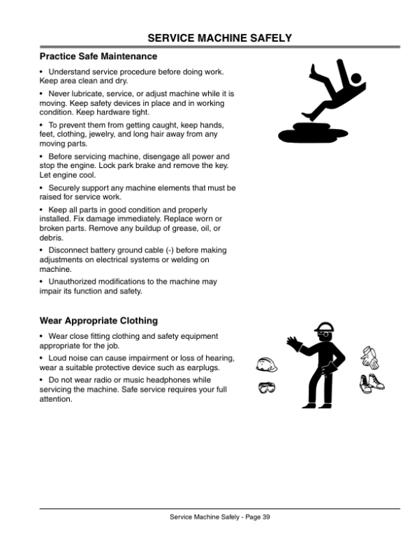 John Deere 1842GV, 1842HV, 1848GV, 1848HV Sabre Yard Tractors (020001-) Operator’s Manual (OMM138147) Workshop Guide