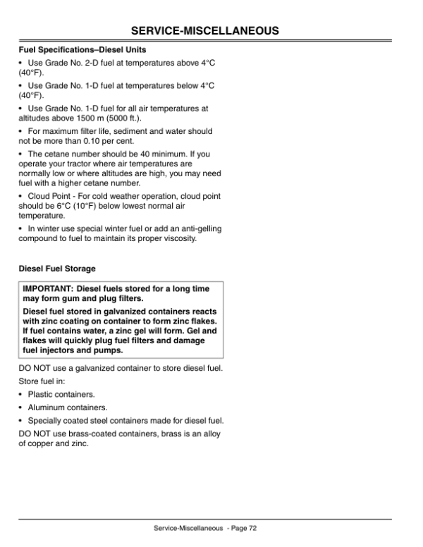 John Deere 2020 & 2030 ProGator Export Edition (010001-020000) Operator’s Manual (OMM141591) Workshop Guide