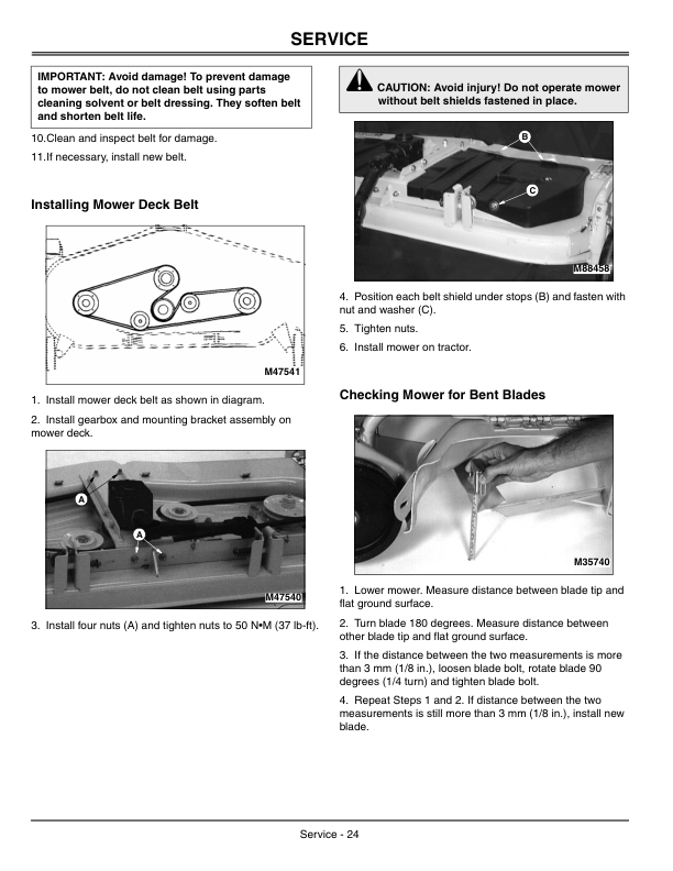 John Deere 60 Inch Mid-Mount Rotary Mowers (060001-) Operator’s Manual (OMM145182) Workshop Guide