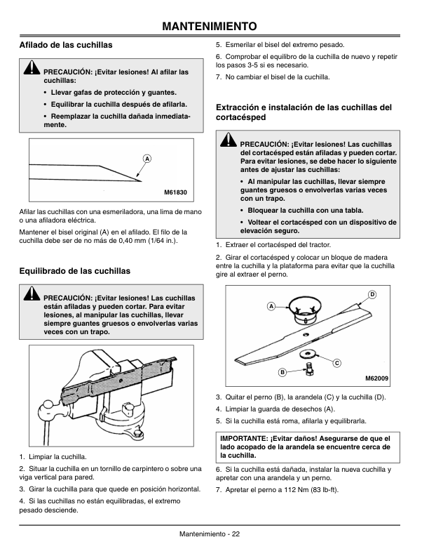 John Deere 60-Inch Mid Mount Rotary Mower Deck Operator’s Manual (OMM145183) Workshop Guide