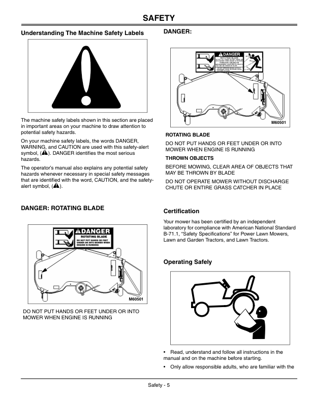 John Deere 48, 54 Inch Mower Decks (010001-) Operator’s Manual (OMM145184) Workshop Guide