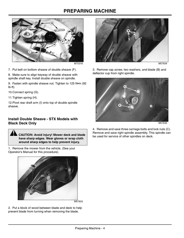 John Deere 38QT PowerFlow for LX, STX Series Lawn Tractors (010001-) Operator’s Manual (OMM146114) Workshop Guide