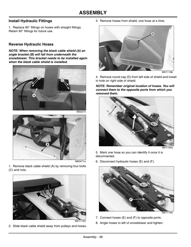John Deere 47-Inch Quick-Hitch Snowblower (010001- ) Operator’s Manual (OMM146454) Workshop Guide