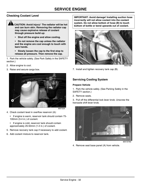 John Deere 6×4 Gator Diesel, Gator Trail North America (068205-) Operator’s Manual (OMM150182) Workshop Guide