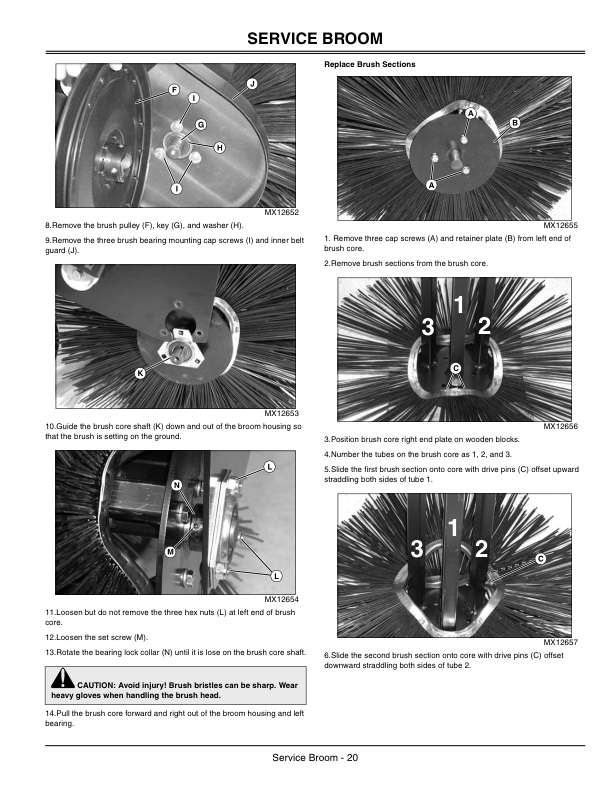 John Deere UV72 Rotary Broom (010001-) Operator’s Manual (OMM150733) Workshop Guide