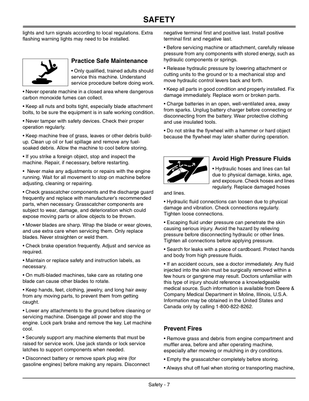 John Deere LTR180 Lawn Tractors (010001-) Operator’s Manual (OMM152797) Workshop Guide