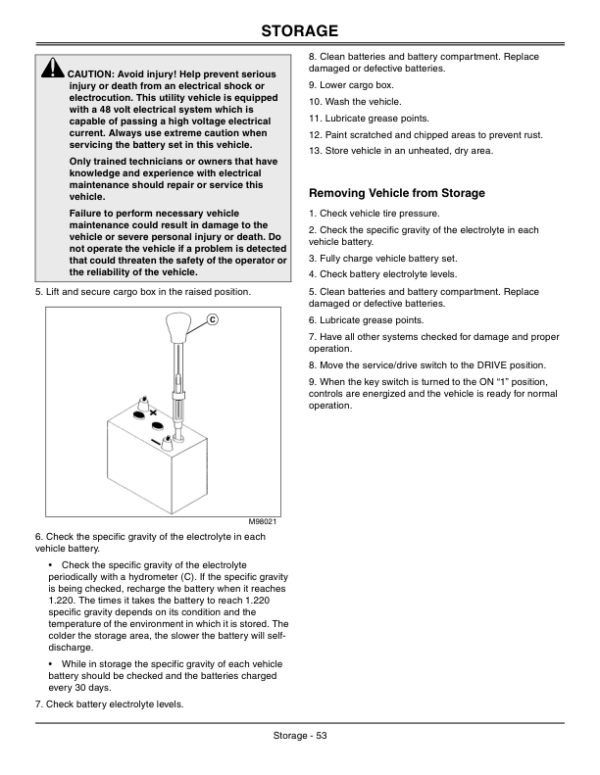 John Deere TE Gator Utility Vehicles Export Editiion (050001-070000) Operator’s Manual (OMM158211) Workshop Guide