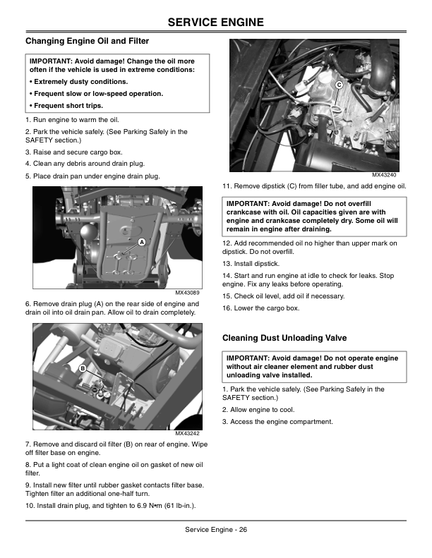 John Deere TX Gator Utility Vehicle Export Edition (050001-070000) Operator’s Manual (OMM159428) Workshop Guide