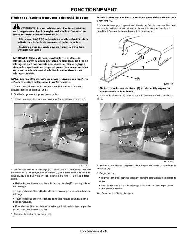 John Deere 48C, 54C & 62C Mower Decks Operator’s Manual (OMM161831) Workshop Guide