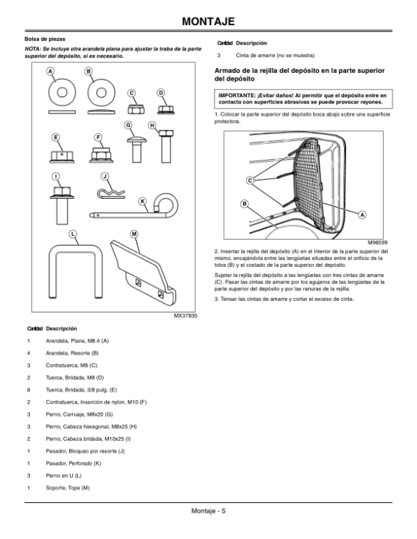 John Deere 2 Bag Grass Bagger Operator’s Manual (OMM162319) Workshop Guide