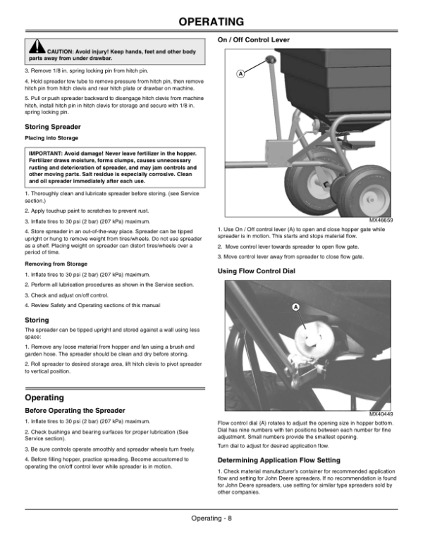 John Deere LP25353, LP25354 Push Spreader Operator’s Manual (OMM162995) Workshop Guide