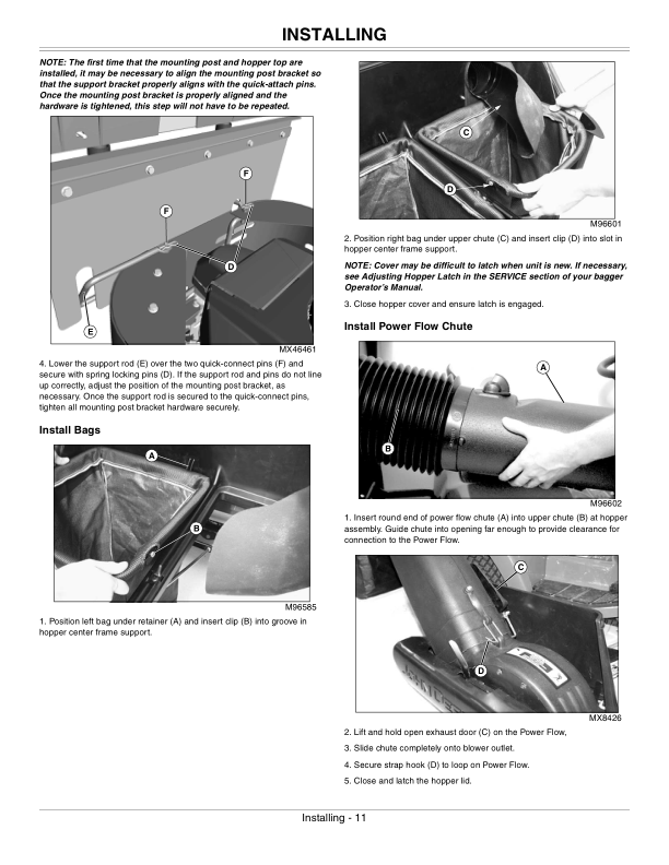 John Deere 2 Bag Bagger (NA) Operator’s Manual (OMM163264) Workshop Guide