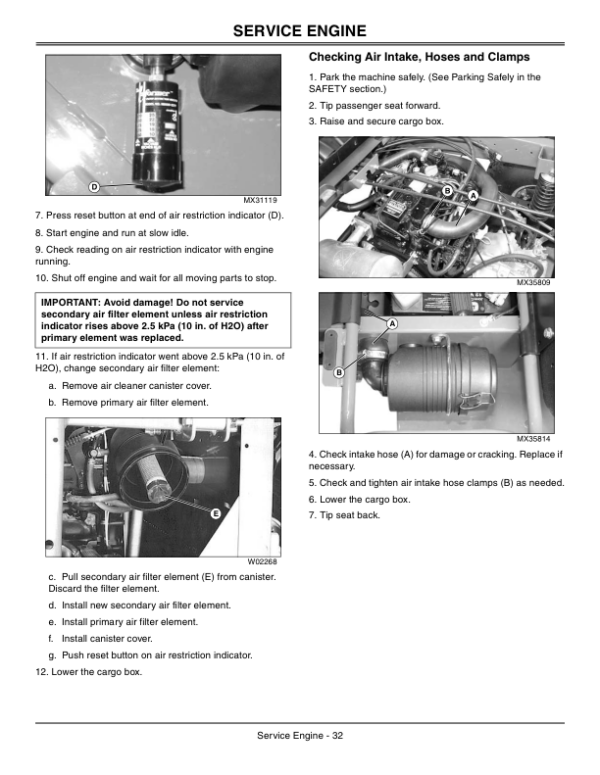 John Deere HPX 4×4 Diesel Gator Utility Vehicle Export Edition (090001-100000) Operator’s Manual (OMM163410) Workshop Guide