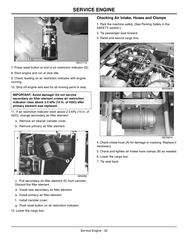 John Deere HPX 4×4 Diesel Gator Utility Vehicle Export Edition (090001-100000) Operator’s Manual (OMM163410) Workshop Guide