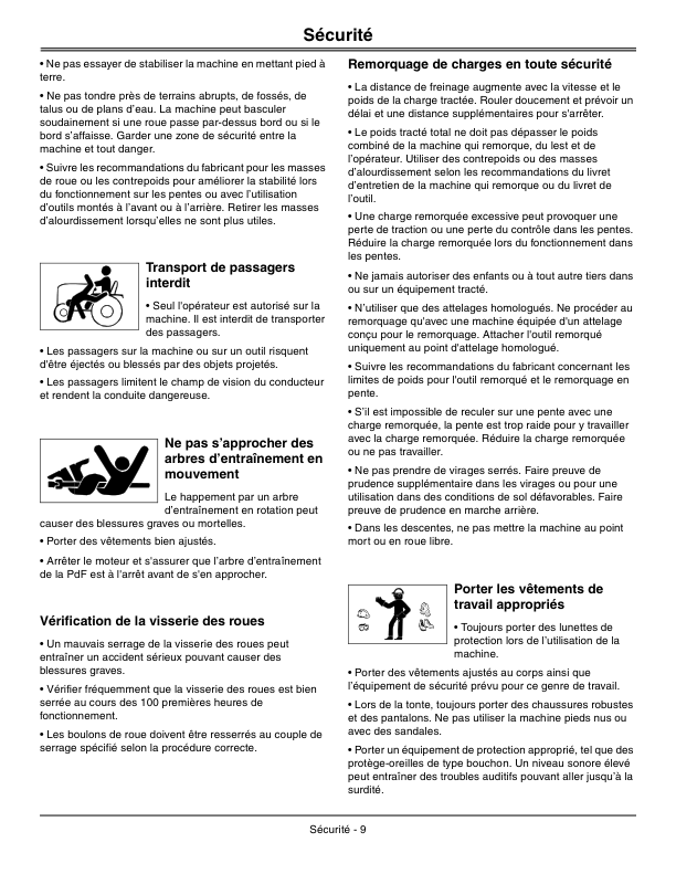 John Deere Select Series X500 Multi-Terrain Series Tractors (EX) Operator’s Manual (OMM164742) Workshop Guide