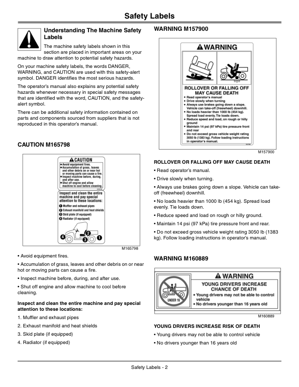 John Deere HPX-4×4 Gator Utility Vehicle Diesel North America (100001-110000) Operator’s Manual (OMM165099) Workshop Guide