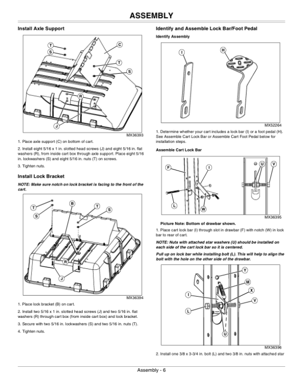 John Deere Utility Cart 10P (EU) Operator’s Manual (OMM166620) Workshop Guide