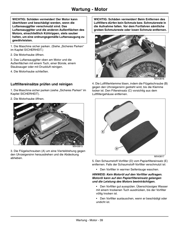John Deere Select Series X305R Tractor (EX) Operator’s Manual (OMM167793) Workshop Guide