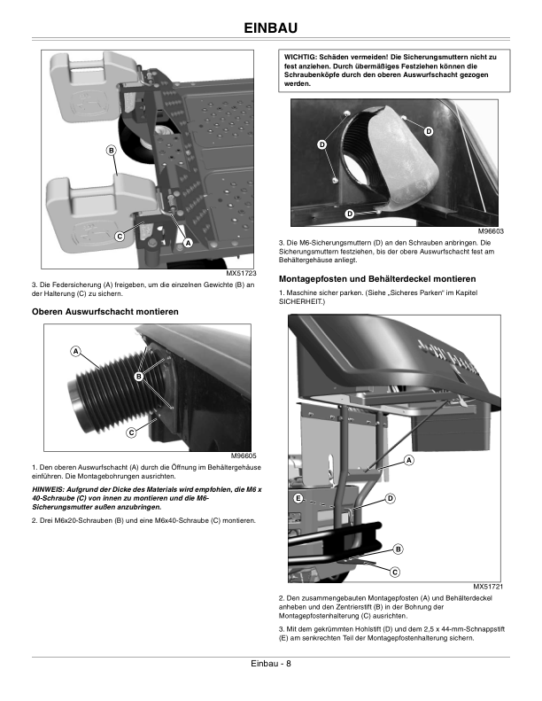 John Deere 2-Bag Bagger For EZtrak Series Operator’s Manual (OMM169310) Workshop Guide