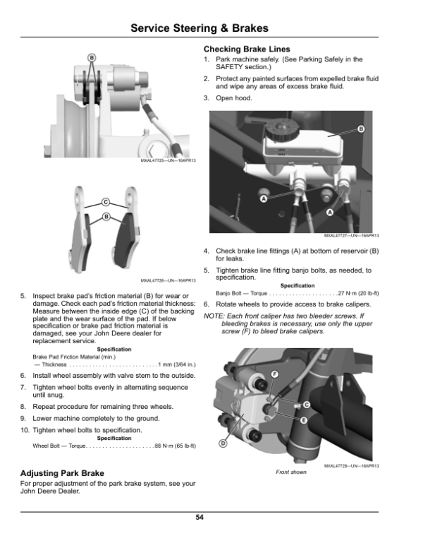 John Deere TH 6X4 Gator Utility Vehicle (Diesel) North America (070001-110000) Operator’s Manual (OMM171481) Workshop Guide