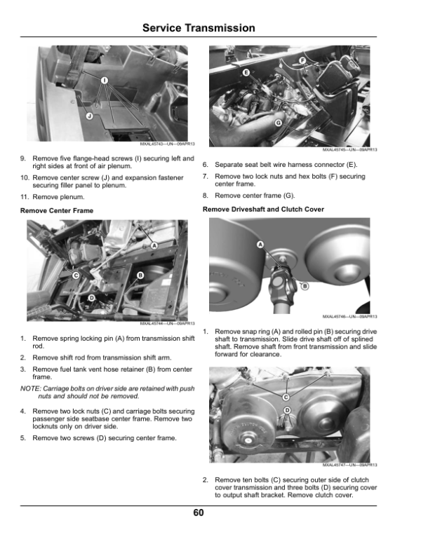 John Deere RSX850i Gator Utility Vehicle North America (010001-030000) Operator’s Manual (OMM172509) Workshop Guide
