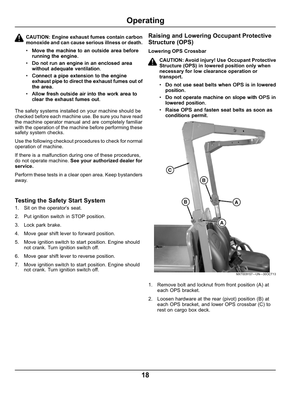 John Deere M-GATOR A1-K Utility Vehicle (110001-) Operator’s Manual (OMM172558) Workshop Guide