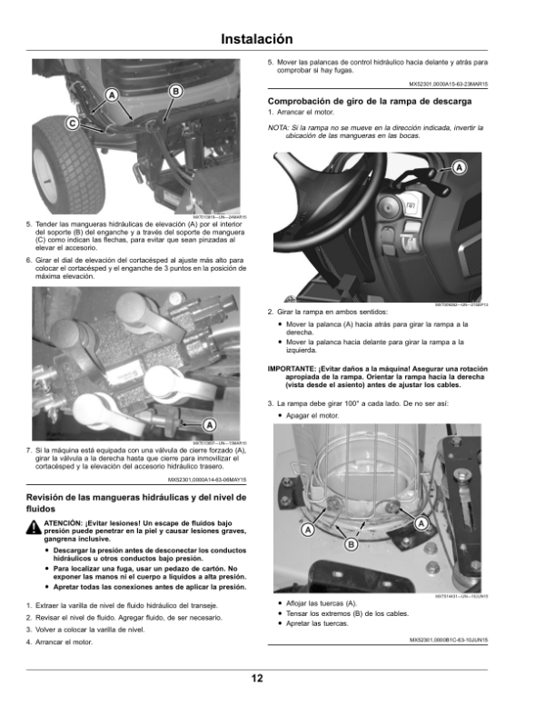 John Deere 47-Inch Quick-Hitch Snowblower (Export Edition) Operator’s Manual (OMM172820) Workshop Guide