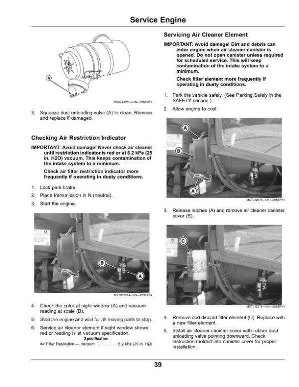 John Deere M-Gator A3-T Utility Vehicle North America (010001-020000) Operator’s Manual (OMM173475) Workshop Guide