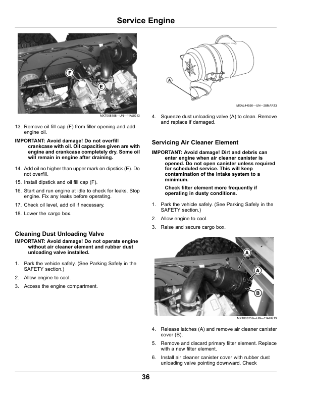 John Deere TH (6×4) Gator Utility Vehicle (Gas) North America (100001-110000) Operator’s Manual (OMM174357) Workshop Guide