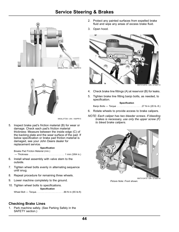 John Deere TX Gator Utility Vehicle California Edition (100001- ) Operator’s Manual (OMM174359) Workshop Guide