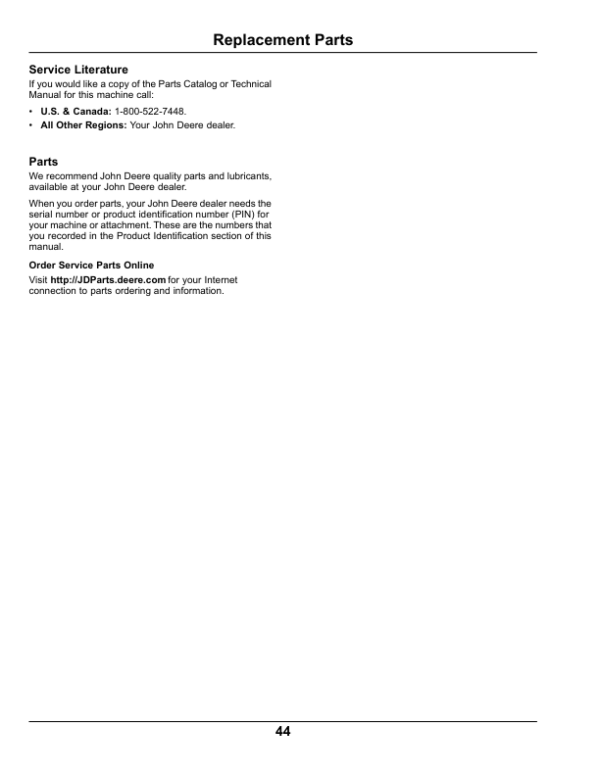 John Deere HPX-4×4 Gator Utility Vehicle Gas North America (140001- ) Operator’s Manual (OMM175870) Workshop Guide