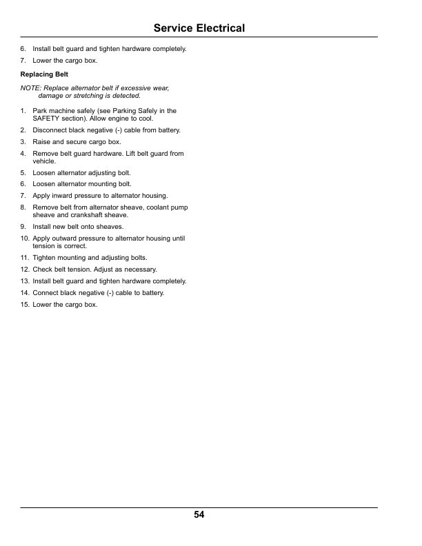 John Deere TH 6X4 Gator Utility Vehicle (Diesel)Export Edition (110001- ) Operator’s Manual (OMM176067) Workshop Guide