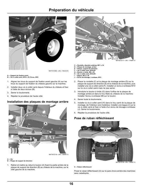 John Deere 44 Inch Snowblowersfor w/L100, LA100 & D100 Series Tractors Only avilable as Multi-Lingual document.English / French North America (010001-) Operator’s Manual (OMM177515) Workshop Guide