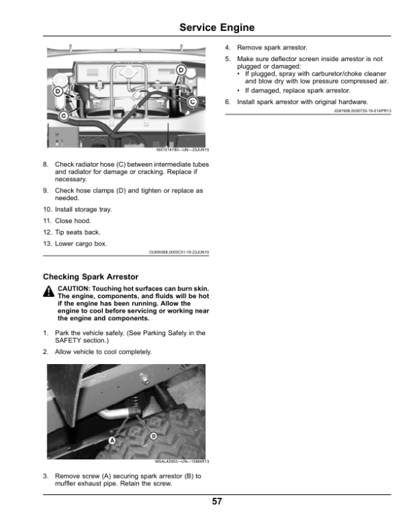 John Deere HPX 4X4 Gas Gator Utility Vehicles (Engine-Kawasaki FD620) Operator’s Manual (OMM178633) Workshop Guide