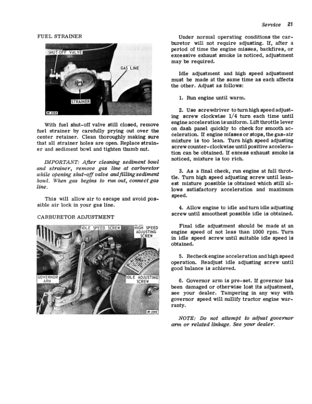 John Deere 110 Lawn & Garden Tractor Operator’s Manual (OMM40401) Workshop Guide