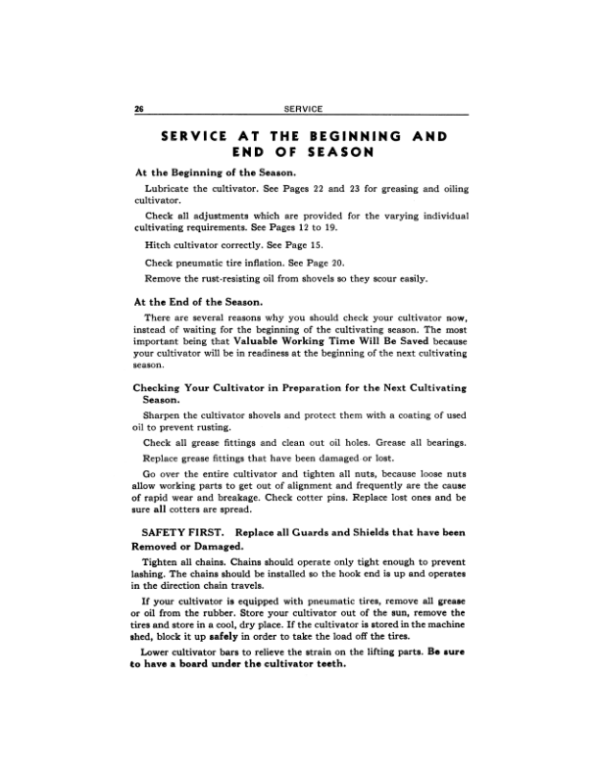 John Deere Van Brunt Model 147-CC Field & Orchard Cultivator Operator’s Manual (OMM41056) Workshop Guide