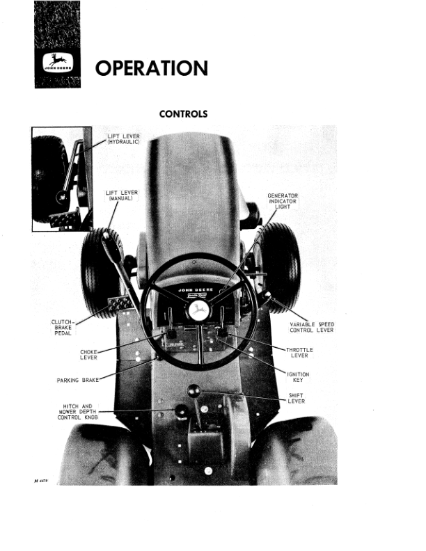 John Deere 110 & 110H Lawn & Garden Tractor Operator’s Manual (OMM41412) Workshop Guide