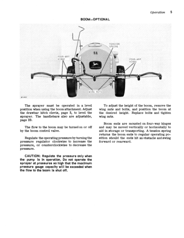 John Deere No. 5A Sprayer Operator’s Manual (OMM44280) Workshop Guide