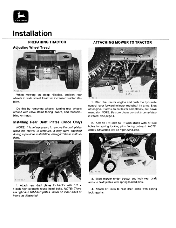 John Deere 41, 48 Rotary Mowers (Incl. Deck) Operator’s Manual (OMM49677) Workshop Guide