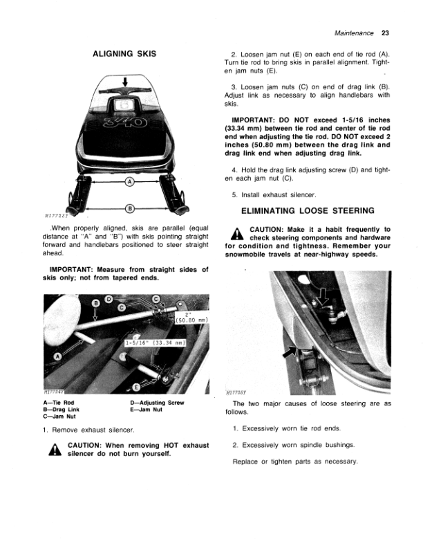 John Deere 340 & 440 Liquifire Snowmobiles North America (055001-080000 ) Operator’s Manual (OMM66120) Workshop Guide