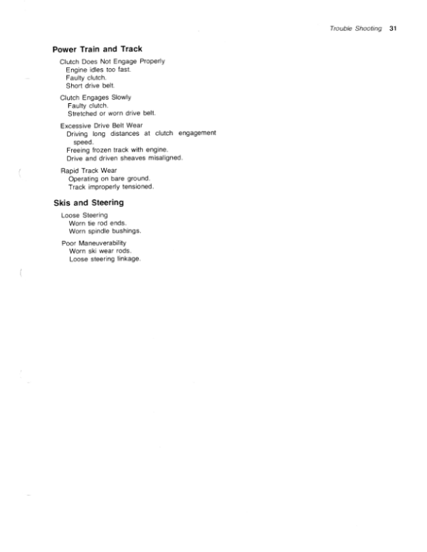 John Deere 340 Trailfire & Trailfire LX Snowmobiles (190000-222000) Operator’s Manual (OMM69139) Workshop Guide