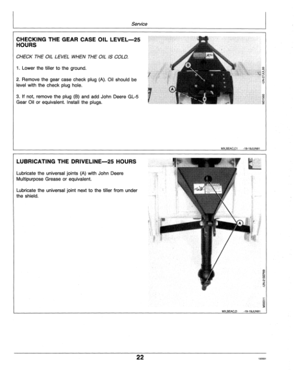 John Deere 48-Inch Rotary Tiller Operator’s Manual (OMM70369) Workshop Guide